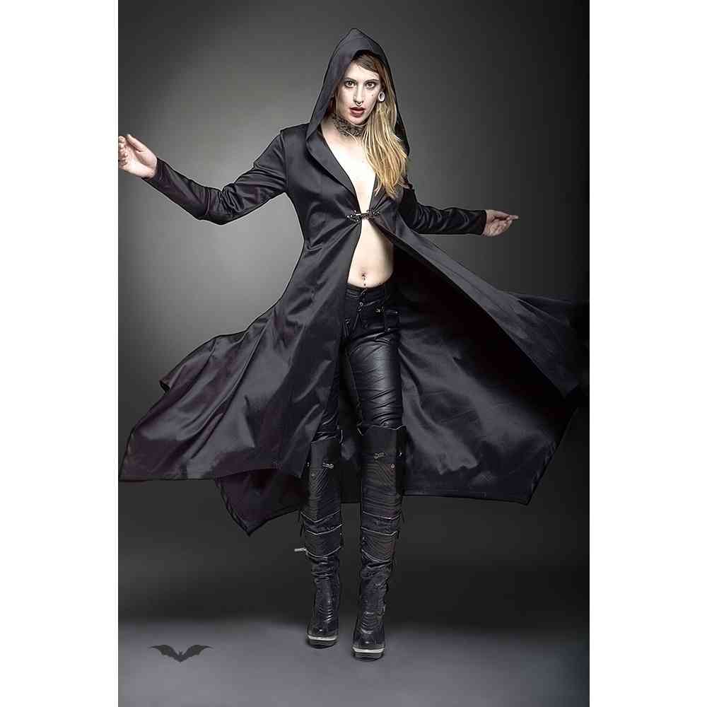 Queen of Darkness Noble lange jas met gesp sluiting en Queen of Darkness Noble lange jas met gesp sluiting en